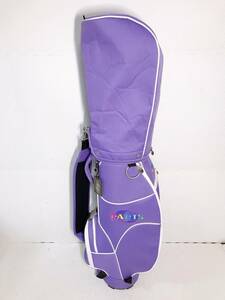 ★PARIS パリス キャディーバッグ ゴルフバッグ 紫 パープル ロゴ入り ネームプレート カバー GOLF ゴルフ