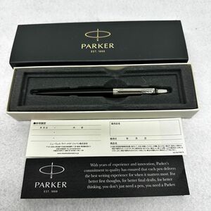 G614-T18-160 ◎ PARKER パーカー ボールペン ノック式 ブラック×シルバーカラー 文房具 筆記用具 箱付き ②