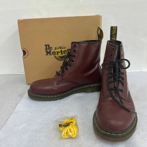 G359-O15-4144 Dr.Martens ドクターマーチン 8ホールブーツ UK10 チェリー レッド メンズ レースアップ ショートブーツ 替紐/箱付き ②