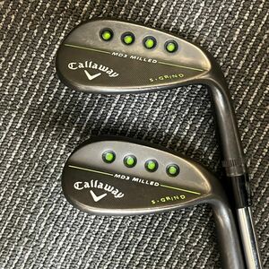 I230-O44-490 Callaway キャロウェイ MD3 MILLED ウェッジ 2本セット 52°10 58°9 N.S.PRO S・GRIND ゴルフクラブ ③