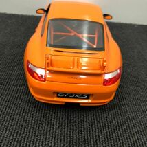 I223-C6-496 WELLY ウェリー PORSCHE 911 (997) GT3 RS ポルシェ SCALE 1/18 ミニカー 模型 オレンジ 約高さ6×幅10×奥行25cm ③_画像7