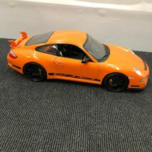 I223-C6-496 WELLY ウェリー PORSCHE 911 (997) GT3 RS ポルシェ SCALE 1/18 ミニカー 模型 オレンジ 約高さ6×幅10×奥行25cm ③_画像10