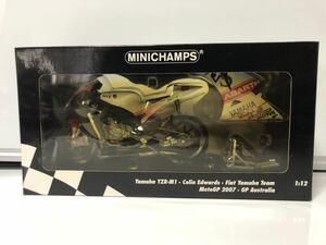 ミニチャンプス 1/12 Yamaha YZR-M1 Fiat Yamaha Team Colin Edwards MotoGP 2007 GP Australia（122 073195）美中古品