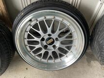 BBS LM 17インチ 9J+17 アンダーディスク タイヤほぼ新品 195/40R17 205/40R17 PCD114.3_画像3