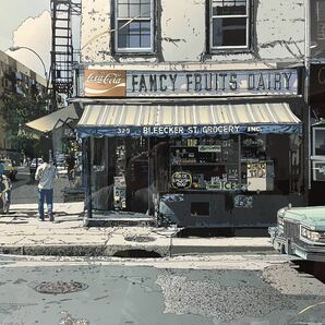 希少 鈴木英人版画作品「BLEECKER ST. GROCER」シルクスクリーン エジション250 人気作品の画像2