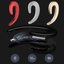 耳掛けイヤホン Bluetooth イヤホン ワイヤレスイヤフォン 耳掛け 片耳用 USB充電 スポーツ 完全ワイヤレス　ブラック☆_画像2