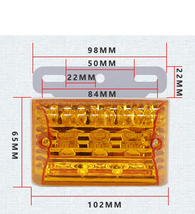 10個 LED サイドマーカー サイドランプ 24V トラック用 路肩灯 拡散レンズ　 白 レッド ブルー グリーン アンバー レインボー_画像6