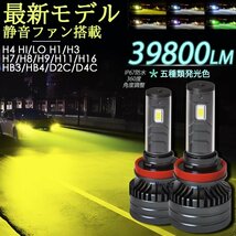 2023新 LEDヘッドライト H4 H7 H8 H9 H11 H16 HB3 HB4 d2s d4s d2r d4r イエロー 白 黄色 3000k ピンク ライムグリーン　アップルグリーン_画像1