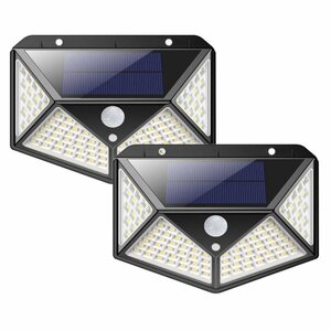 ２個　led ソーラーライト センサーライト　LED　投光器 看板 高輝度 玄関　照明　屋外　セキュリティライト