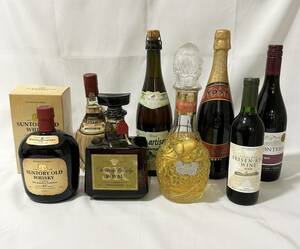 【AS 20045】１円～ 酒 まとめ SUNTORY OLD WHISKY ROYAL 高麗人参酒 JINRO FRONTERA TOSTI ノルマンディー ルフィーノ 未開栓 現状品