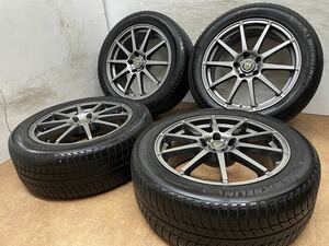 送料無料！美品！STRANGER 18インチ 7.5J +38 PCD114.3 5H ミシュラン 235/50R18 アルファード エスティマ エルグランド エリシオン 4本