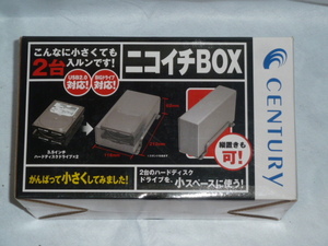 CENTURY製 ニコイチＢＯＸ ３．５インチＩＤＥＨＤＤｘ２　ＵＳＢ２．０接続ケース CTW35U2　中古無保証品