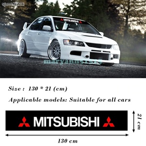 MITSUBISHI 大判ステッカー 三菱 ラリーアート RALLIART ウィンドウ フィルム ハチマキ デカール ランサー 876