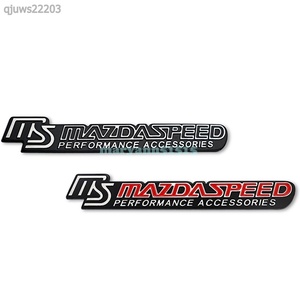 MAZDASPEED レッドorブラック メタルエンブレム ロゴ マツダ スピード バッジ ステッカー アクセラ アテンザ 876