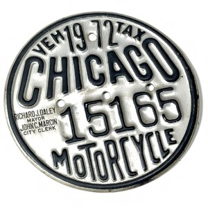 1972 Vintage bike tag chopper license topa- plate bo bar reflector Harley Knuckle bread shovel garage 