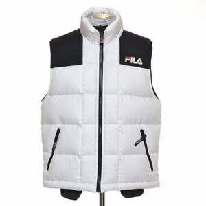 ◆493522 FILA フィラ ◇ダウンベスト サイズM メンズ ホワイト