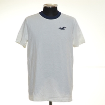 〇492205 HOLLISTER ホリスター ○クルーネックTシャツ 半袖 トップス サイズM メンズ ホワイト_画像1