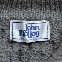 ●491548 John Molloy ジョンモロイ ●アランニット カーディガン カウチン セーター メンズ グレー_画像5