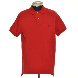 *490824 POLO RALPH LAUREN Polo Ralph Lauren * рубашка-поло короткий рукав po колено вышивка размер M мужской красный 