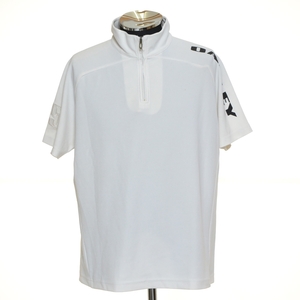 〇493192 OAKLEY オークリー ○ハーフジップシャツ ポロシャツ 半袖 トップス サイズL メンズ ホワイト