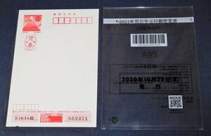 2021年用 令和3年用年賀はがき くぼみ入り 未使用美品 発行枚数少ない +おまけ 862488