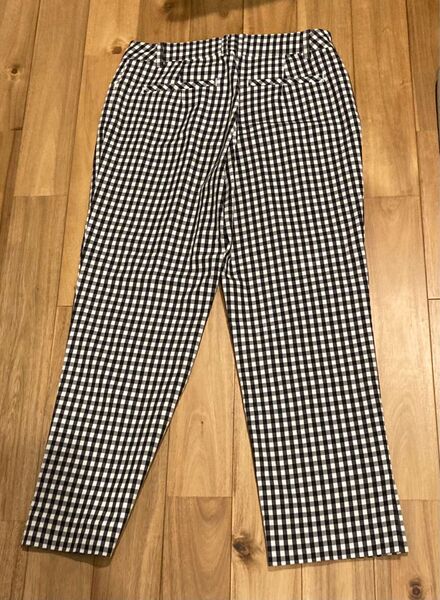 美品 パンツ ズボン ギンガムチェック 黒白 ストレッチ ストレッチパンツ レディース用 サイズM used
