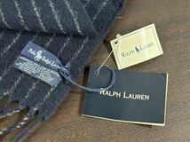 未使用品 Polo Ralph Lauren ラルフローレン マフラー ラムウール100％ スコットランド製_画像4