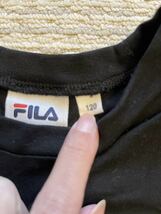 120 FILA フィラ 長袖シャツ ロンT ブラック 黒 ベージュ 保育園 yshop子供服120_画像3