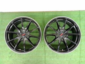 RAYS ボルクレーシング G025 18×7.5J +48 100-5H アルミ ホイール 2本 中古品 yatsu