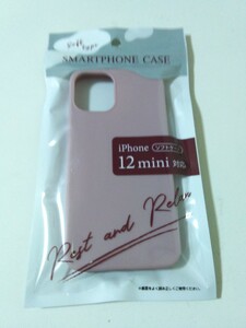 新品未使用　iPhone12 mini　ソフトスマホケース　ピンク