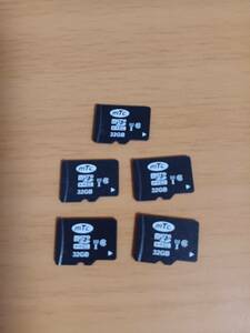 microSD 32GB 5枚／SDHC／送料84円／マイクロSDカード／中古【商品説明欄必読】