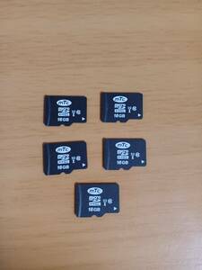 microSD 16GB 5枚／SDHC／ミニレター送料63円／マイクロSDカード／中古【商品説明欄必読】