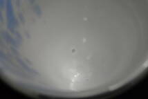 氷コップ　棗型　乳白　青　水色　吹雪　青　足　吹きガラス　大正ロマン　和ガラス　アンティーク_画像6