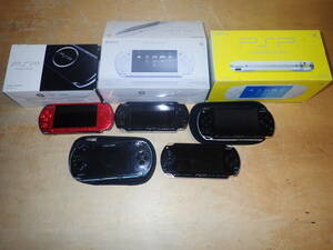 e②e　PSP　本体　まとめて8台セット　PSP-3000/PSP-2000/PSP-1000/ブラック/レッド/ホワイト/ジャンク