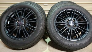 バリ溝 YOKOHAMA IG70 175/65R15 21年製 WEDS VELVA AGUDO 15×5.5 スタッドレスタイヤ ホイールセット