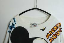 K450　ミッキーマウス　Mickey CO　ミッキーマウス　スウェットシャツ　トレーナー　メンズ　サイズS　オールド　総柄_画像3