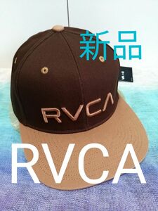 【新品 RVCA（ルーカ）】立体刺繍ロゴ ツイルスナップバックキャップ TWILL SNAPBACK CAP