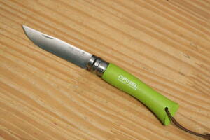 KN_OPINEL オピネル No.7 革ひも付き　ステンレス 折り畳みナイフ フランス製