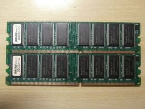 DDR 333 PC2700 184Pin 1GB×2枚セット hynixチップ デスクトップ用メモリ