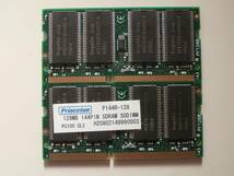 SO-DIMM PC133 CL3 144Pin 128MB×2枚セット hynixチップ ノート用メモリ_画像2