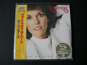 「カーペンターズ/ヴォイス・オブ・ザ・ハート」(CARPENTERS)(帯付/紙ジャケ/日本初回生産LP盤オリジナル解説カード・レーベルカード封入）