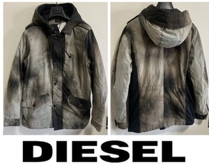 定価97,900円DIESELディーゼル大型店限定CamoAcidMountainParkaJacketタイダイ染ナイロンシワ加工マウンテンパーカーjoggKROOLEY