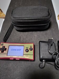 ゲームボ−イミクロファミコンカラー美品　動作確認済み　ミクロ専用ポーチ&ACアダプター付属