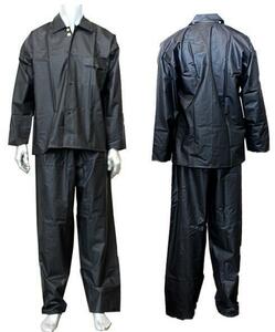 M (160-165) rainsuit top and bottom set .. rubber Rena ks made in Japan rainwear 