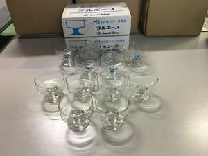 ササキ ガラス sasaki glass プルエース アイスクリーム　グラス 12個セット 業務用 食器 喫茶店 デザートグラス　33031