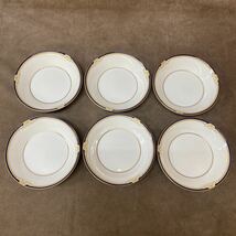 美品 WEDGWOOD ウェッジウッド CAVENDISH キャベンディッシュ 小皿 深皿 菓子皿 受け皿 銘々皿 小鉢 6枚揃い 黒壺 英国王室御用達_画像1