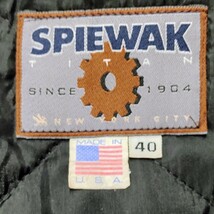 2311013 SPIEWAK スピワック アメリカ製 中綿フードジャケットコート 黒 サイズ40 MADE IN USA _画像7