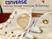 ★☆希少レア!converse HEARTPATCH HI デニム 白/ベージュ 5 24cm コンバース オールスター ハートパッチ ハイカット ビンテージ 239☆★_画像6