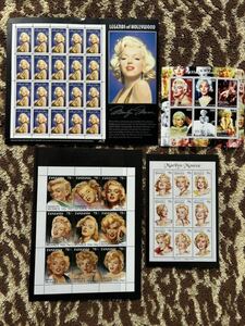 海外切手☆ マリリン・モンロー/Marilyn Monroe ☆ 切手4種類 ☆未使用品