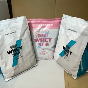 新品 送料込み MYPROTEIN 3袋セット IMPACT WHEY PROTEIN 1kg × 3袋 合計3kg インパクト ホエイ マイプロテイン 健康 筋トレ